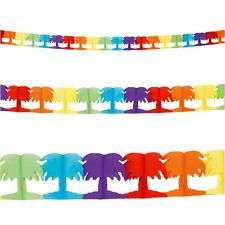 Coloured tissue paper palm tree garland Hawaiian beach party decoration- 3M