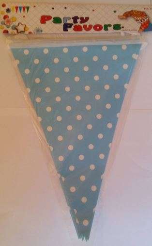 Blue Polka Dot Triangle/flag Banner