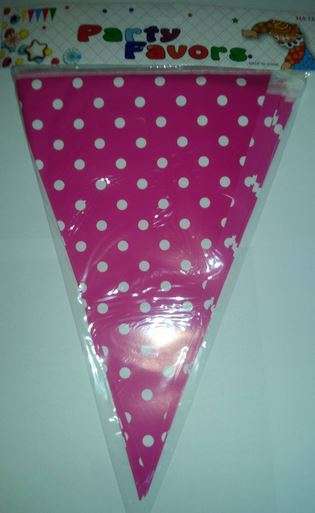 Pink Polka Dot Triangle/flag Banner