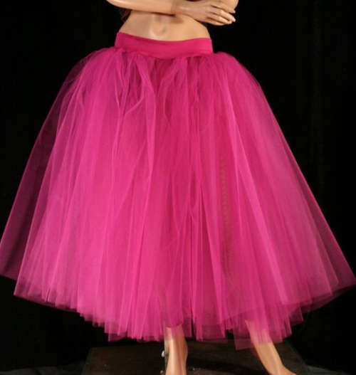 Adult tutu skirt: DARK PINK- 70CM- EXTRA LENGTH