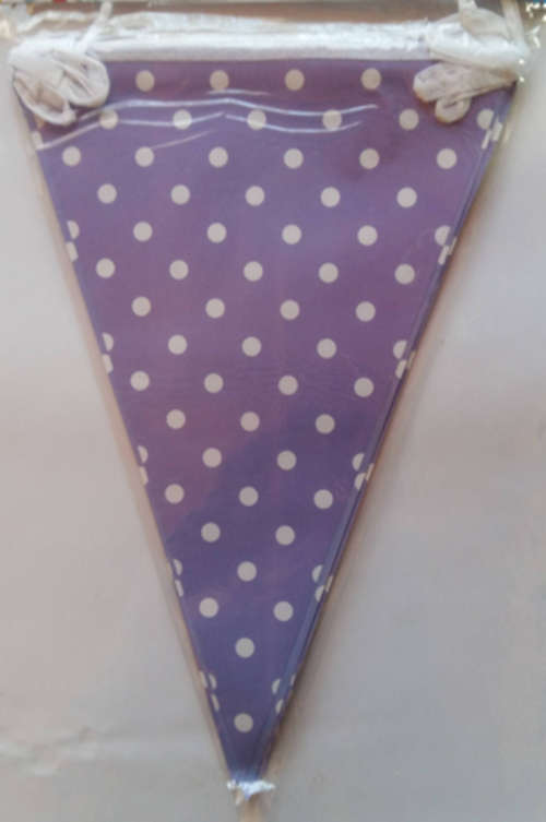 Purple Polka Dot Triangle Banner