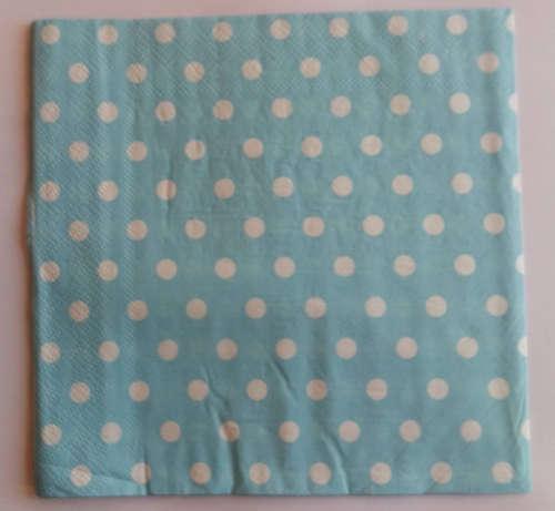 Light Blue polka dot serviettes- Perfect for Frozen party
