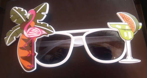 Hawaiian Party Sunglasses- Palm Tree and Flamingo Sunglasses