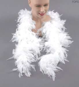 WHITE Feather Boa Necklace +- 2m long