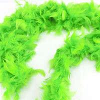 LIGHT GREEN Feather Boa Necklace +- 2m long
