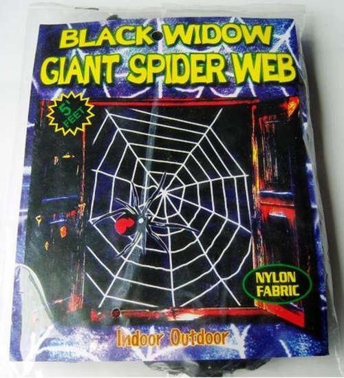 Halloween black widow giant spider web- 5 feet- WHITE SPIDER WEB
