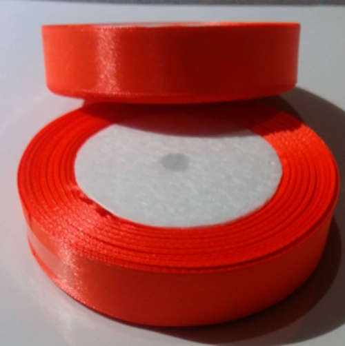 Bright Orange Satin Ribbon- 20mm, 23m per roll