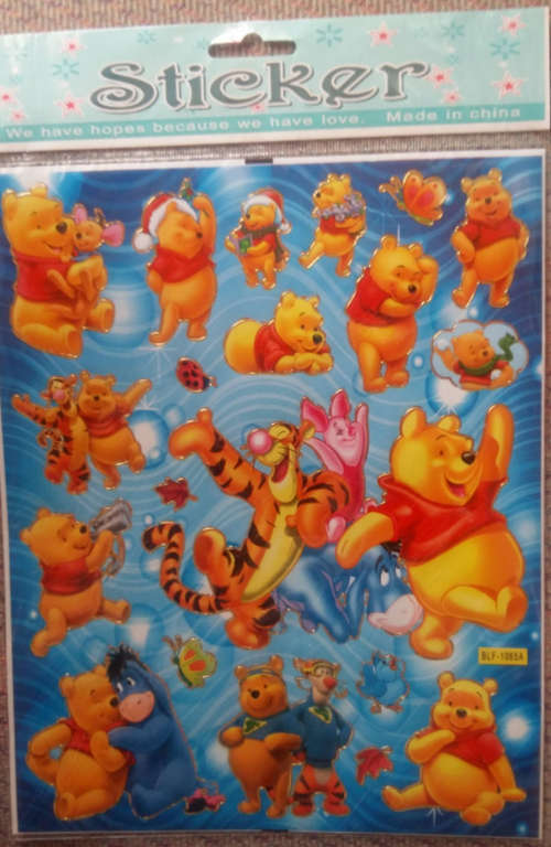 Winnie the pooh sticker sheet