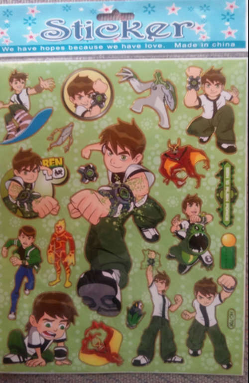 ben 10 sticker sheet