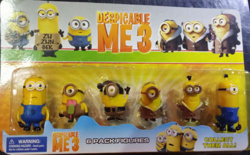 Despicable Me/ Minions Figurine Set- 5cm-7,5cm in size- 6 figurines per pack