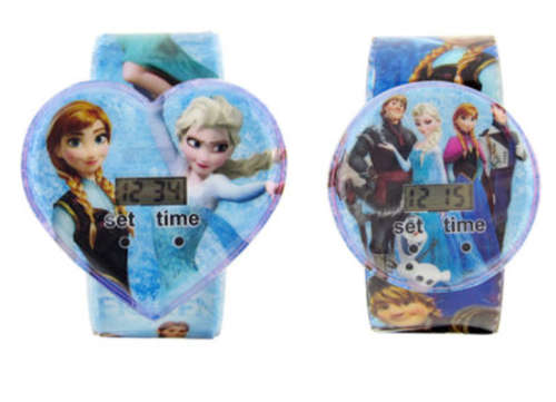 Frozen Slap Snap Bracelet Wrist Watch- Assorted designs
