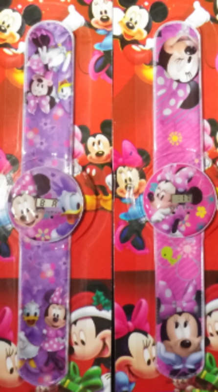 Minnie Mouse Slap Snap Bracelet Wrist Watch- Assorted designs