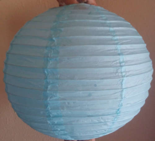 Chinese paper lanterns: 30 cm- BABY BLUE