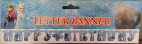 Frozen party happy birthday letter banner
