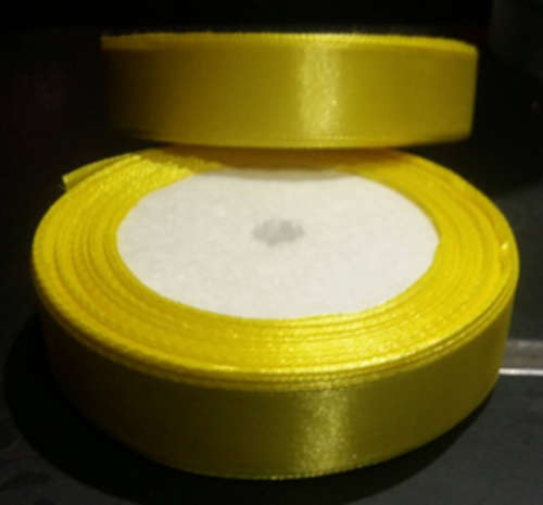 YELLOW Satin Ribbon- 20mm, 23m per roll