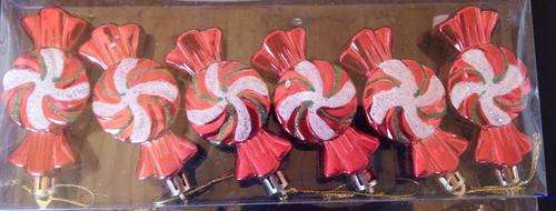 Christmas tree ornament-6 per pack- red