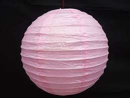 Chinese paper lanterns: 30 cm- BABY PINK