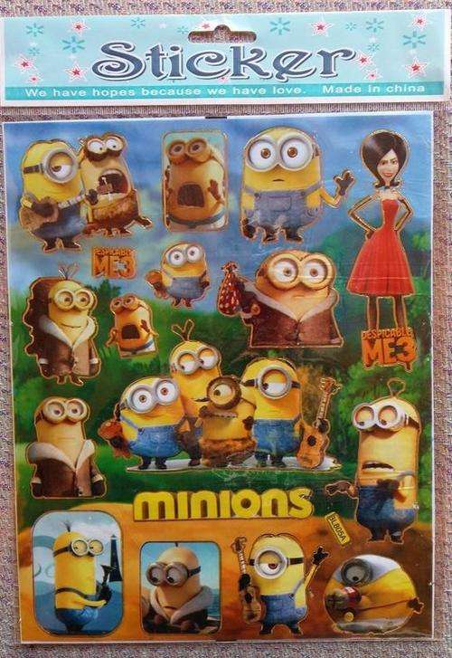 Despicable Me/ Minions sticker sheet