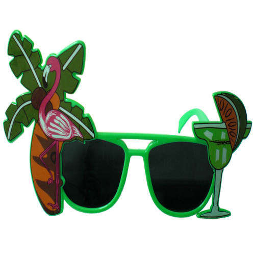Hawaiian Party Sunglasses- Palm Tree and Flamingo Sunglasses