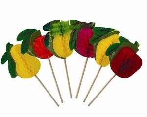 Hawaiian party cocktail parasols-assorted colours(12)