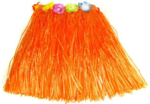 Hawaiian short skirt- ORANGE-40cm length