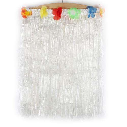 Hawaiian party long skirt- WHITE