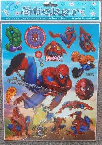 SPIDERMAN sticker sheet