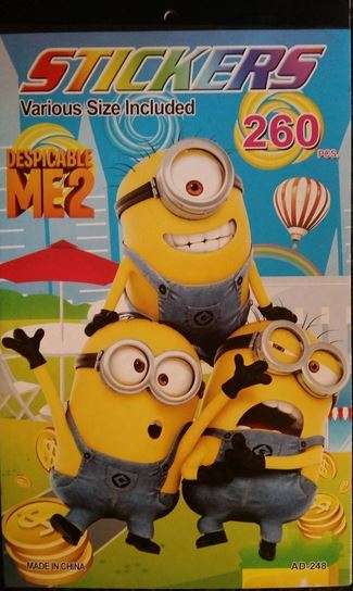 Minion sticker sheet book- (260 stickers)