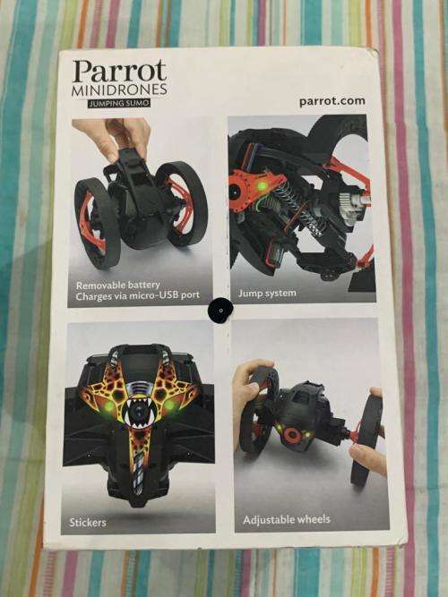 Parrot Jumping Sumo App-Controlled MiniDrone for Android and iOS (Black) 720mp camera