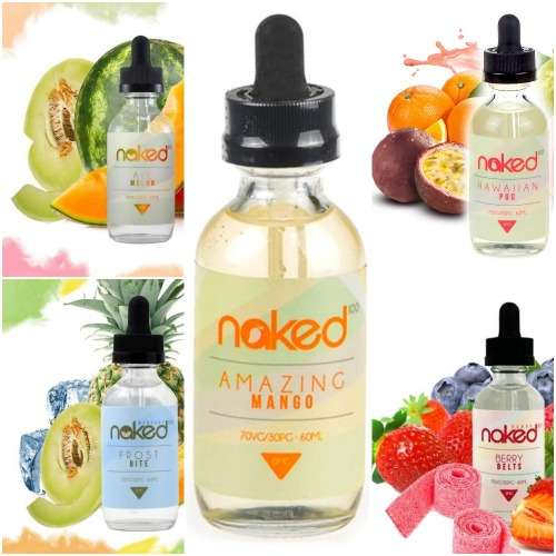 NAKED 100 VAPE JUICE / E-LIQUID / E-JUICE / 9 BOTTLES * 3MG 60ML *