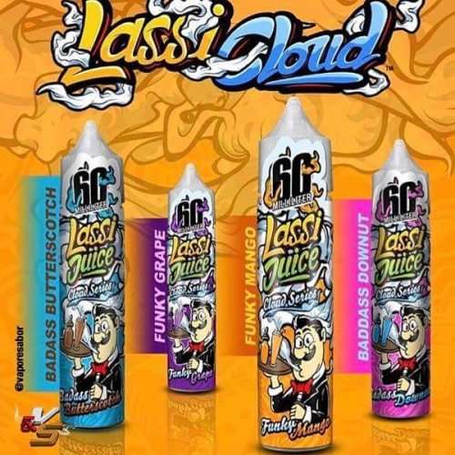 LASSI JUICE CLOUD SERIES VAPE JUICE / E-LIQUID / E-JUICE / 4 BOTTLES * 3MG 60ML *