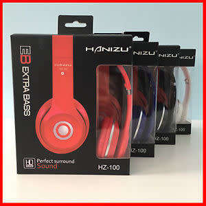 EXTRA BASS WIRED HANIZU PERFECT SOUND COLLAPSIBLE FOLDING HEADPHONES