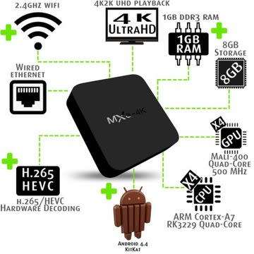 OTT MXQ TV BOX 4K ULTRA HD ANDROID MULTIMEDIA GATEWAY