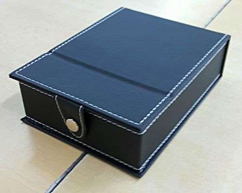 PORTABLE COSMETIC MIRROR WITH RECHARGEABLE LED LIT BORDER AND JEWELRY STORAGE BOX* BLACK