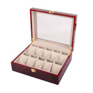 WATCH BOX / DISPLAY / CASE / STORAGE / ORGANISER *10 SLOT/ BLOCK/ DIVISION*DYNAMITE*REAL SOLID WOOD