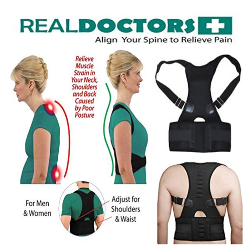 REAL DOCTORS POSTURE SUPPORT BRACE- XL SIZE