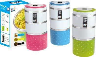 3 TIER INSULATED STAINLESS STEEL INTERIOR LUNCH BOXES