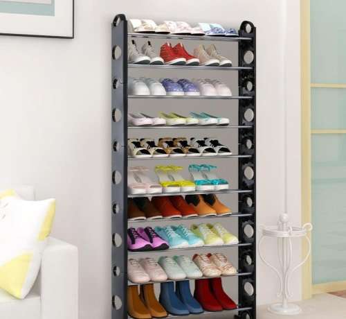 10 TIER STACKABLE SHOE RACK