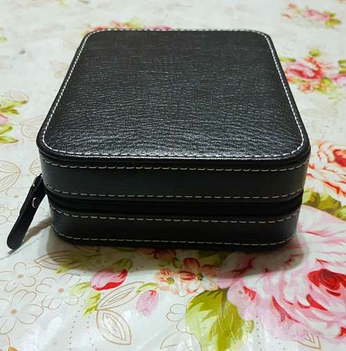 4 SLOT ZIPPERED TRAVEL WATCH CASE / ORGANIZER / STORAGE