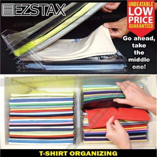 EZSTAX T-SHIRT ORGANIZING SYSTEM 10 PACK