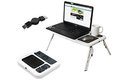E-TABLE PORTABLE LAPTOP TABLE / COMPUTER / STUDY DESK WITH COOLING FAN