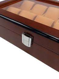 WATCH BOX  DISPLAY  CASE  STORAGE  ORGANISER 12 SLOT BLOCK DIVISION QUALITY SOLID WOOD