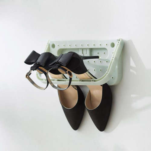 SPACE SAVING VERTICAL MOUNT SHOE STORAGE / ORGANIZER /  RACK 2PACK