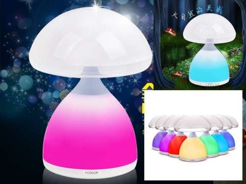 Colorful mushroom eye lamp