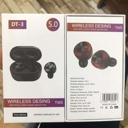 DT3 WIRELESS BLUETOOTH HANDS FREE EAR BUDS WITH MAGNETIC CHARGING POD