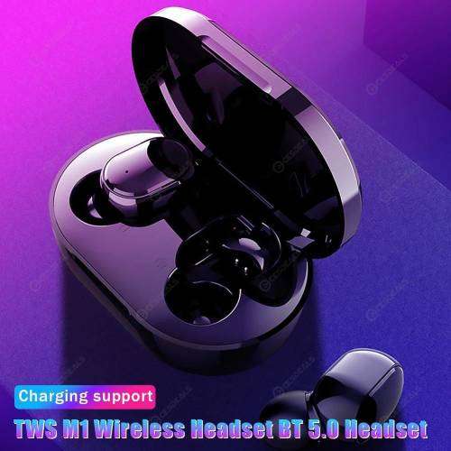 AIR Q-M1 5.0TWS TRUE BLUETOOTH WIRELESS EARPHONE / EARBUDS TWINS WIRELESS EARBUDS WITH CHARGING CASE