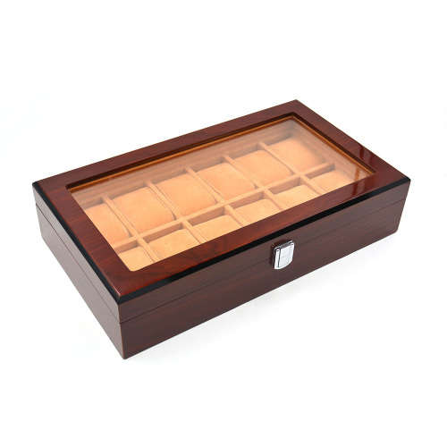 WATCH BOX  DISPLAY  CASE  STORAGE  ORGANISER 12 SLOT BLOCK DIVISION QUALITY SOLID WOOD