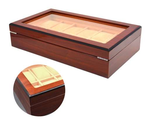 WATCH BOX  DISPLAY  CASE  STORAGE  ORGANISER 12 SLOT BLOCK DIVISION QUALITY SOLID WOOD