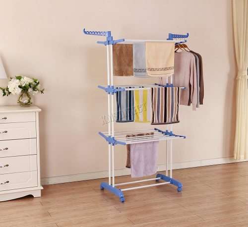 Foldable 3 LEVEL / Tier Clothes Air Hanger Dryer Stand Rack