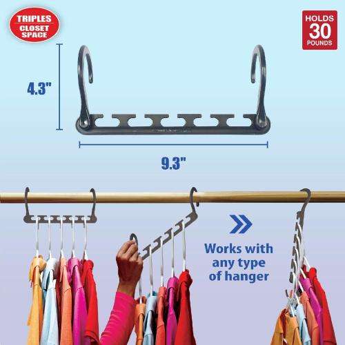 WONDER HANGER MAX CLOTHING ORGANIZER SPACE SAVEVR (2 PACKS OF 8)